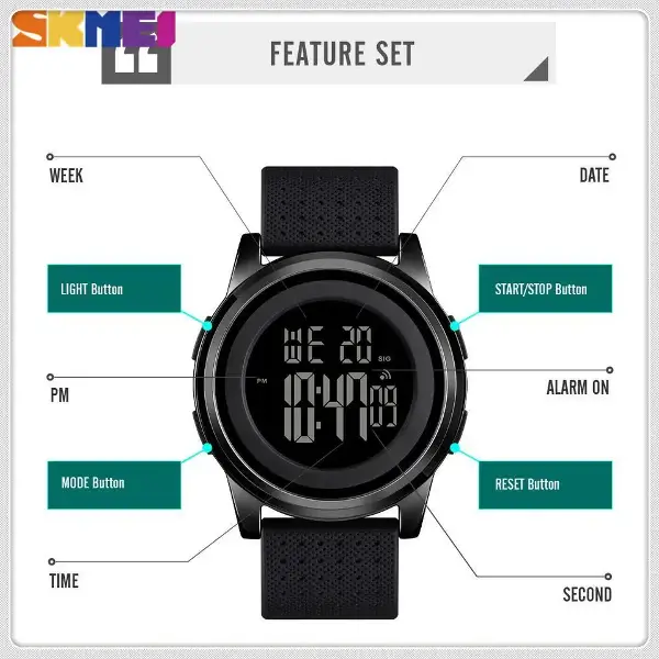 SKMEI 1502 Ultra Light Thin Sport - الصورة 7