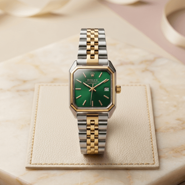 rolex oyster perpetual carré fond vert