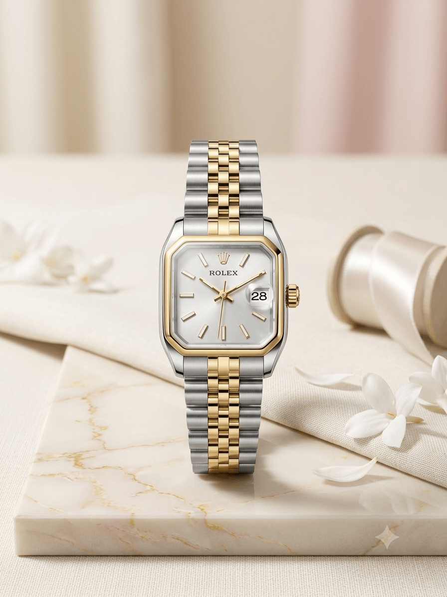 ROLEX CARRÉ FOND BLANC